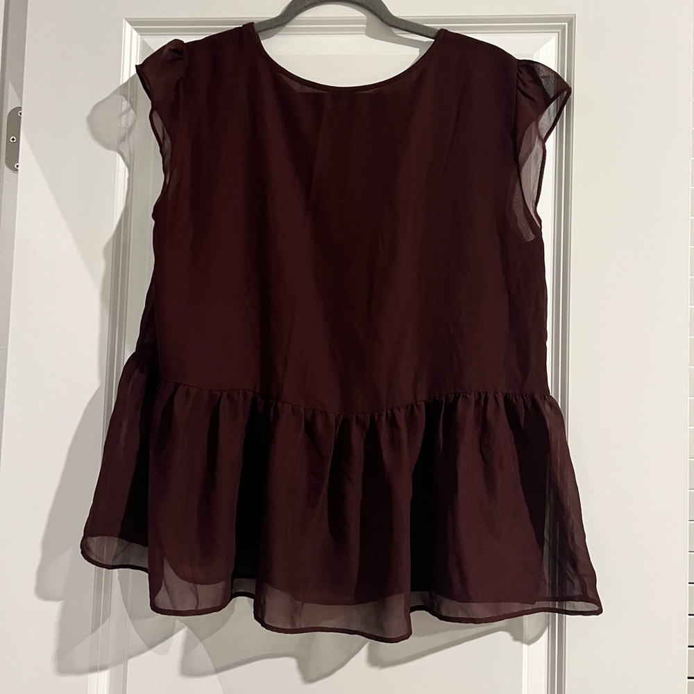 EUC Ann Taylor Factory Peplum Blouse, Size Medium